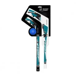 InGlasco Breakaway Gen II Mini Set - Goalie & Player Stick w/ Foam Ball - San Jose Sharks
