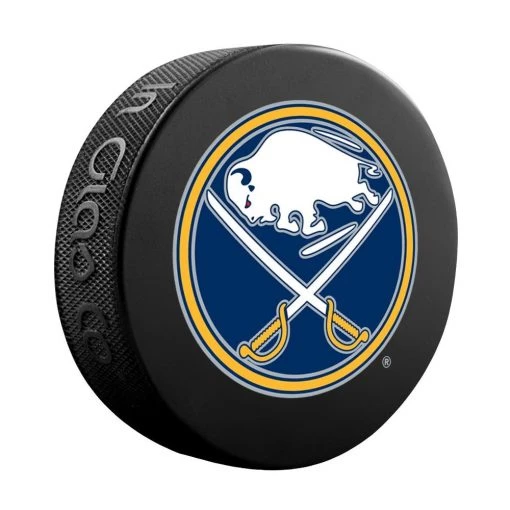 InGlasco NHL Basic Logo Puck - Buffalo Sabres -InGlasco Sales inglasco nhl basic logo puck buffalo sabres
