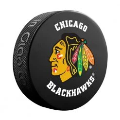 InGlasco NHL Basic Logo Puck - Chicago Blackhawks