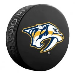 InGlasco NHL Basic Logo Puck - Nashville Predators