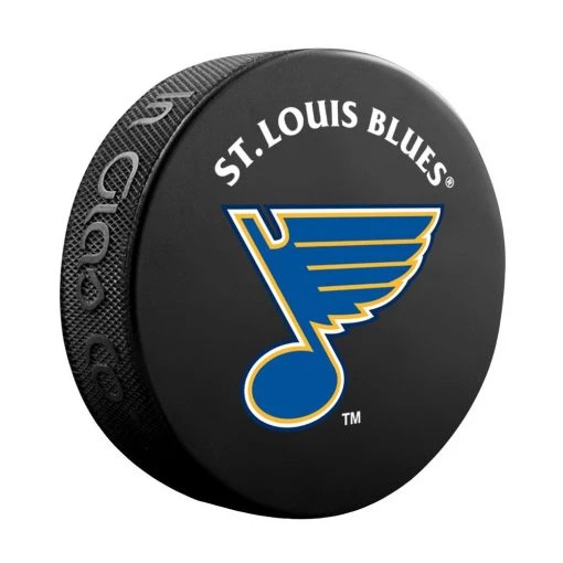 InGlasco NHL Basic Logo Puck - St. Louis Blues -InGlasco Sales inglasco nhl basic logo puck st louis blues