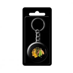 InGlasco NHL Puck Keychain - Chicago Blackhawks