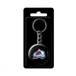 InGlasco NHL Puck Keychain - Colorado Avalanche