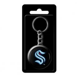 InGlasco NHL Puck Keychain - Seattle Kraken