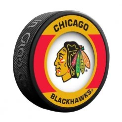 InGlasco NHL Retro Hockey Puck - Chicago Blackhawks