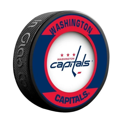 InGlasco NHL Retro Hockey Puck - Washington Capitals -InGlasco Sales inglasco nhl retro hockey puck washington capitals washington capitals