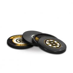 InGlasco Puck Coasters Pack - Boston Bruins