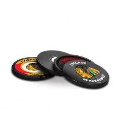 InGlasco Puck Coasters Pack - Chicago Blackhawks