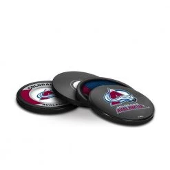 InGlasco Puck Coasters Pack - Colorado Avalanche