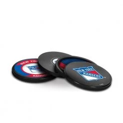 InGlasco Puck Coasters Pack - New York Rangers
