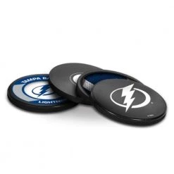 InGlasco Puck Coasters Pack - Tampa Bay Lightning